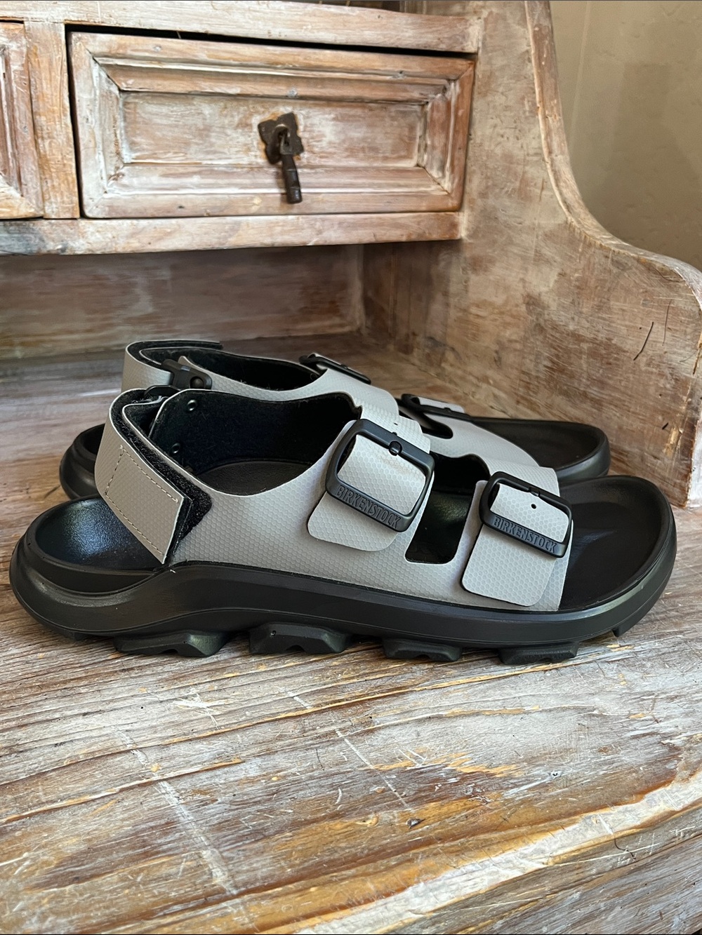 🖤 Birkenstock Mogami Terra Whale Grey Sandals Size EU 40